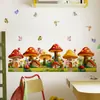 M21683 Múltiples Pegatinas de Pared Coloridas Temáticas de Pueblo de Cuento de Hadas Fantástico para Sala de Estar, Dormitorio, Pared de Fondo del Hogar, Pegatinas de Pared Autoadhesivas