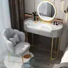 Tocador de Lujo Ligero para Dormitorio, Nuevo Tocador de Maquillaje Moderno Minimalista de Gama Alta Estilo Ins Pequeño para el Hogar con Gabinete de Almacenamiento Integrado