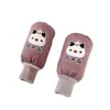 Guantes de manga dos en uno de peluche de conejo, mangas protectoras cálidas para otoño e invierno, lindas fundas de manga anti-suciedad para niñas y estudiantes