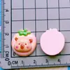 Presilha de Cabelo Fruta Morango Capivara Desenho Animado Brilhante Corda de Cabelo Prendedor de Cabelo Acessórios de Resina DIY Cola de Creme