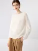 Suéter de cachemira para mujer, jersey de cuello redondo, nuevo estilo otoño e invierno, tejido suelto y casual