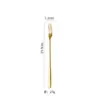 Cuchara y Tenedor de Hielo Estilo Coreano de Acero Inoxidable 304 con Mango Largo, Cuchara para Miel, Tenedor de Postre, Cuchara para Té con Leche Café, Cuchara Mezcladora para Cócteles Té de Frutas