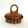 Peine de masaje de disco cóncavo de sándalo de seda dorada peine de anillo DingTalk raspado de cabello peinado de meridianos del cuero cabelludo terapia capilar peine para nutrir los folículos pilosos