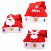 Chapéu de Natal Presente Chapéu de Natal Infantil Luz LED Chifres Brilhantes Decoração Feltro Boneco de Neve Chapéu de Papai Noel Desenho Animado