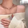 Collar de Cadena Layered con Cuentas y Colgante de Piedra Ojo de Tigre Vintage para Mujer, Nueva Cadena de Cuello de Alto Grado Estilo Chino, Accesorio de Cadena para Clavícula, Cadena para Suéter