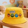 Sombreros de Pescador de Dibujos Animados de Primavera y Otoño para Niños y Niñas, Sombreros Lindos Transpirables con Protección Solar, Moda Estilo Coreano