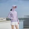 Ropa de protección solar deportiva de verano al por mayor para mujer, protección UV UPF50+, chaqueta de seda helada estilo pareja, transpirable para hombre