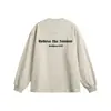 Ropa para Hombre Beijie 2026 Primavera Nuevo Estilo Estampado Deconstruido en la Espalda Sudadera con Cuello Redondo Suéter para Hombre Camiseta de Manga Larga