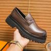 Mocassins Plataforma Masculinos Transfronteiriços Tamanho Grande Novo Estilo Slip-on Sapatos de Couro Moda Masculina Sapatos Sociais de Negócios para Cabelo