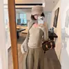 2025 Nuevo Suéter de Punto con Cuello en V Color Albaricoque de Arroz para Mujer Otoño Invierno Top Ajustado Capa Base para Mujer