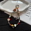 Estilo ins, divertido, lindo, cadena para teléfono con cuentas inspirada en la dopamina, charm para bolso, llavero y accesorio al por mayor