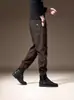 Calça Nova Masculina Outono e Inverno, Calça Harem Casual Solta Versátil Espessada de Veludo Masculina, Calça Quente de Inverno