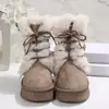 Botas de Nieve Gruesas de Talla Grande Transfronterizas para Mujer 2026 Invierno Nueva Moda Casual Slip-on Botines Cortos de Nieve para Mujer Ahora