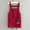 Avental Repelente à Água Estilo Coreano com Logotipo Personalizado Cozinha Casa Jardinagem ao Ar Livre Catering Avental Elegante Roupa de Trabalho Especial