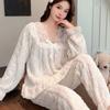 Pijamas Más Vendidos Transfronterizos para Mujer, Otoño e Invierno, Forro Polar Cálido y Dulce, Conjunto de Ropa para el Hogar de Coral Fleece que se Puede Usar Afuera