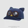 2026 Gorra de Bebé Súper Linda con Visera Suave, Gorra de Béisbol con Gafas de Dibujos Animados, Diseño de Gato para Niños y Niñas, Gorra Protectora Solar