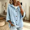 2026 Europeu e Americano Transfronteiriço Nova Estação Independente Roupas Femininas Botão Tricô Capuz Cordão Suéter Cardigan Jaqueta Outono/Inverno