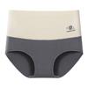 Ropa interior de algodón de contraste de cintura alta para mujer, cobertura completa de cadera, cómoda, transpirable, 100% algodón puro, entrepierna antibacteriana, levanta vientre y glúteos, shorts triangulares