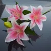 Lírios artificiais impressos em 3D para decoração de casamento, ornamentos de sala de estar, arranjos florais de casamento, flores artificiais, buquês simulados, lírios perfumados