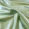 Tela de Lino de Seda Satinada de Color Sólido Verde Gema Brillante Esmaltada Tela para Vestido Estilo Chino con un Brillo Perlado