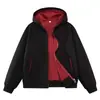 2026 Novo Moletom com Capuz Cardigan Color Block Pesado Masculino 420g Marca da Moda Tendência Moda Solto com Capuz Roupa Externa Masculina