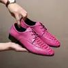 Zapatos de cuero casuales multicolor de gran tamaño 40-50 para hombre, de cruce de fronteras, con cordones, nuevos para primavera y otoño, de caña baja, zapatos de cuero de negocios para hombre