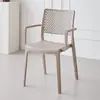 Sillas de Comedor de Plástico Huecas para Hoteles, Casas de Huéspedes y Uso Doméstico; Sillas de Plástico Apilables; Sillas de espera para tiendas de té de leche; Sillas con Respaldo