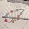 Song Qian con collar de estrella de cinco puntas de colores para mujer, cadena de cuello de estrella infantil para vacaciones de verano, cadena de clavícula de caramelo arcoíris