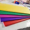 Papel de doble cara con eslogan de colores papel tie-dye papel rojo anuncio sacrificial papel de corte fino papel de cinco colores hoja grande colorido
