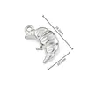 Pingente de Aço Inoxidável Cor Dourada 18K Preserva Cor Bambu Rosa Coração Formato Acessórios para Joias DIY Pingente de Colar Pulseira Acessórios