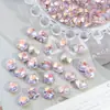 Broca para uñas cuadrada gruesa k9 Super Flash redonda transparente para uñas grasa cuadrada diamante cuadrado material de decoración de uñas diamante de alta calidad