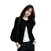 Camiseta de manga larga con bloques de color patchwork para mujer, nuevo diseño de otoño, top favorecedor y elegante