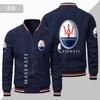 Jaqueta Esportiva Masculina Fina para Primavera e Outono, Comércio Exterior, Tamanho Europeu, Zíper, Cor Sólida, Etiqueta de Carro, Casual, para Uso ao Ar Livre