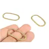 Estilo Europeu e Americano Simples Forma Oval Gota Latão Corte Acessórios DIY Material Artesanal Brincos Colar Pingente