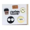 Acessórios para capa de celular estilo traje de biscoito diy rosto sorridente de biscoito xícara de café de chocolate Acessórios de resina para bebê