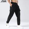 Overoles juveniles para hombre invierno exterior multibolsillo pantalones deportivos tobilleros rectos casuales pantalones largos nuevos