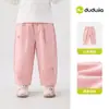 Los pantalones para niños de Dudu están hechos de algodón puro, adecuados para otoño.. Los pantalones largos de niño son holgados, y los pantalones casuales de niña son diseños nuevos y elegantes para niños pequeños.