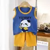 Traje de chaleco para niños verano algodón niños nuevo niñas shorts ropa traje de bebé coreano ropa para niños al por mayor