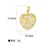 Xi Yin Transfronterizo Europa y América ins Moda Personalidad Hip Hop Colgante Perforado Cobre Microincrustado Circonita Colgante de Cobre de 26 Letras