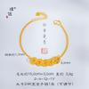 Tienda de Oro Puzuo Moneda de Hielo Triturado de Oro Brillante 24k Collar Pulsera para Mujer Lujo Ligero Gama Alta Dinero Duoduo Joyería