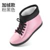 Botas de lluvia de moda de corte bajo para niñas, botas de lluvia cortas planas de color sólido con cordones, zapatos para el agua para estudiantes, botas de agua, zapatos de goma impermeables al por mayor