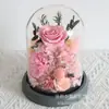 Ornamento de Flor de Girassol Preservada em Cúpula de Vidro, Buquê de Flores de Rosa Premiado no Exame de Admissão ao Ensino Médio, Presente para Aniversário de Crianças