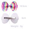Horquilla de lazo tridimensional colorida, accesorios para el cabello de dibujos animados, linda pinza de color caramelo, tocado de princesa, pinza de pico de pato