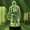 Presentes Esportivos Feminino Vôlei Ilusão 3D Rugby Hóquei no Gelo Futebol Luz Noturna Indução Mudança de Cor Luz de Basquete
