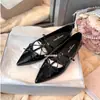 ¡Stock disponible y envío inmediato! Zapatos Planos de Moda y Versátiles con Punta Puntiaguda, Lazo y Boca Baja, Estilo Mary Jane para Mujer, Zapatos de Banquete para Primavera