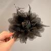 Horquilla Atmósfera Deseo Puro Rosa Negra Clip de Pluma Parte Trasera de la Cabeza Clip Tiburón para Cabello Nuevo Tocado Accesorios para el Cabello