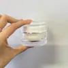 Atacado do Fabricante Pote de Creme Acrílico 5g 10g 15g Recipiente Interno de PP de Camada Dupla Frasco de Creme Vazio Material de Embalagem para Amostra de Creme
