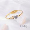 Pulsera de Acero de Titanio de Trébol de Cuatro Hojas para Mujer, Acero Inoxidable, Color Dorado, Números Romanos, Lujo Ligero Europeo y Americano, No se Desvanece, Venta al por Mayor Directa del Fabricante