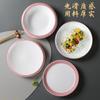 Plato de melamina Xiangyuan, plato rectangular de imitación de porcelana comercial, plato de restaurante, olla caliente, plato de acompañamiento de restaurante