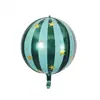 Globo Redondo de Papel de Aluminio 4D Estrella Raya Nuevo Modelo Transfronterizo de 22 Pulgadas para Fiesta de Cumpleaños y Decoración de Centro Comercial